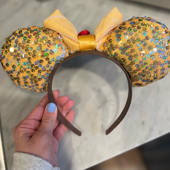 Handmade from Etsy, Beauty and the Beast Minnie Mouse Ears (worn once, like new) - Picture 3 of 3
